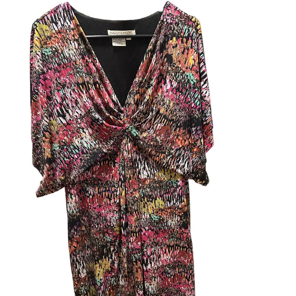 Multicolor Maggie London Batwing dress.  BEAUTIFUL